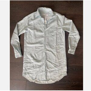 Frank & Eileen Mary Shirt Dress Famous Denim Classic Blue Tattered Wash XXS NWOT